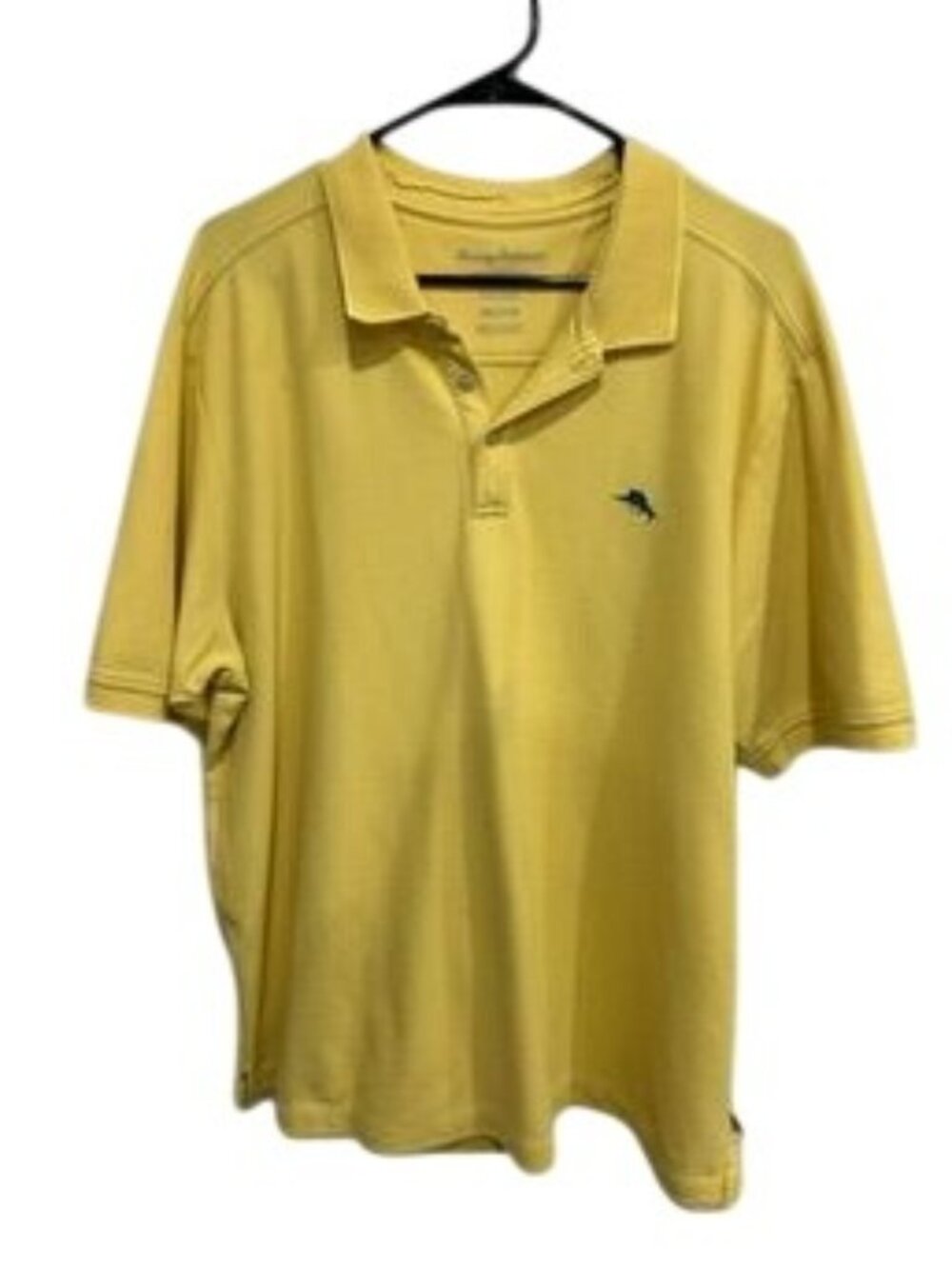 Tommy Bahama XXL Yellow IslandZone Polo Pima Cotton Dolphin Logo Slow Living